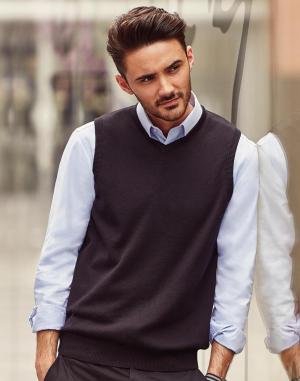 Men’s V-Neck Sleeveless Knitted Pullover : Pulls