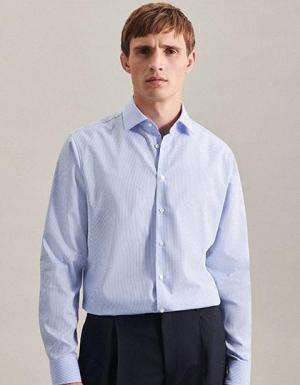 Men´s Shirt 2 Shaped Check/Stripes Long Sleeve : Chemises