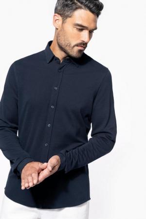 Chemise maille piquée manches longues : Chemises