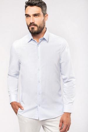 Chemise popeline manches longues homme : Chemises