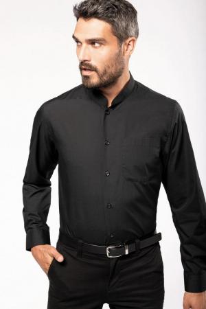 CHEMISE COL MAO MANCHES LONGUES : Chemises