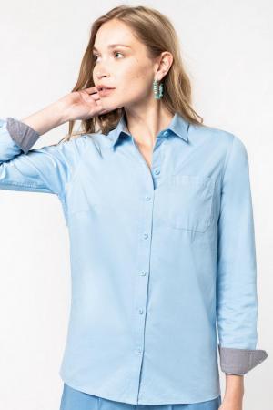 Chemise coton Nevada manches longues femme : Chemises