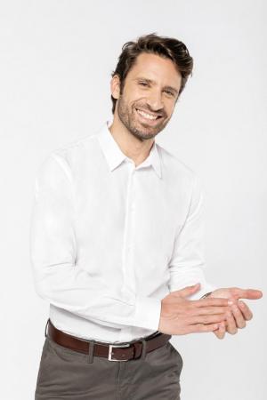 Chemise popeline manches longues homme : Chemises