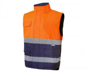 BODYWARMER MATELASSE BICOLORE HAUTE VISIBILITE : Blousons de sécurité