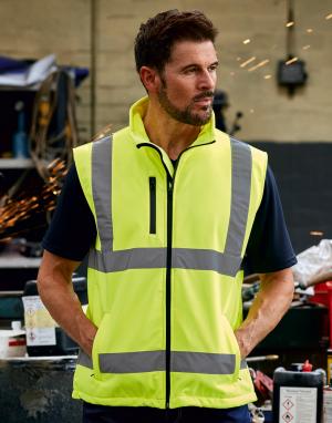 Hi-Vis Softshell Bodywarmer : Blousons de sécurité