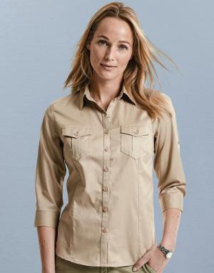 Women’s Roll Sleeve Shirt 3/4 Sleeve : Chemises