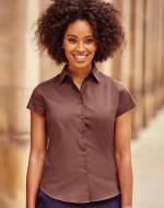Tailored short-sleeve blouse