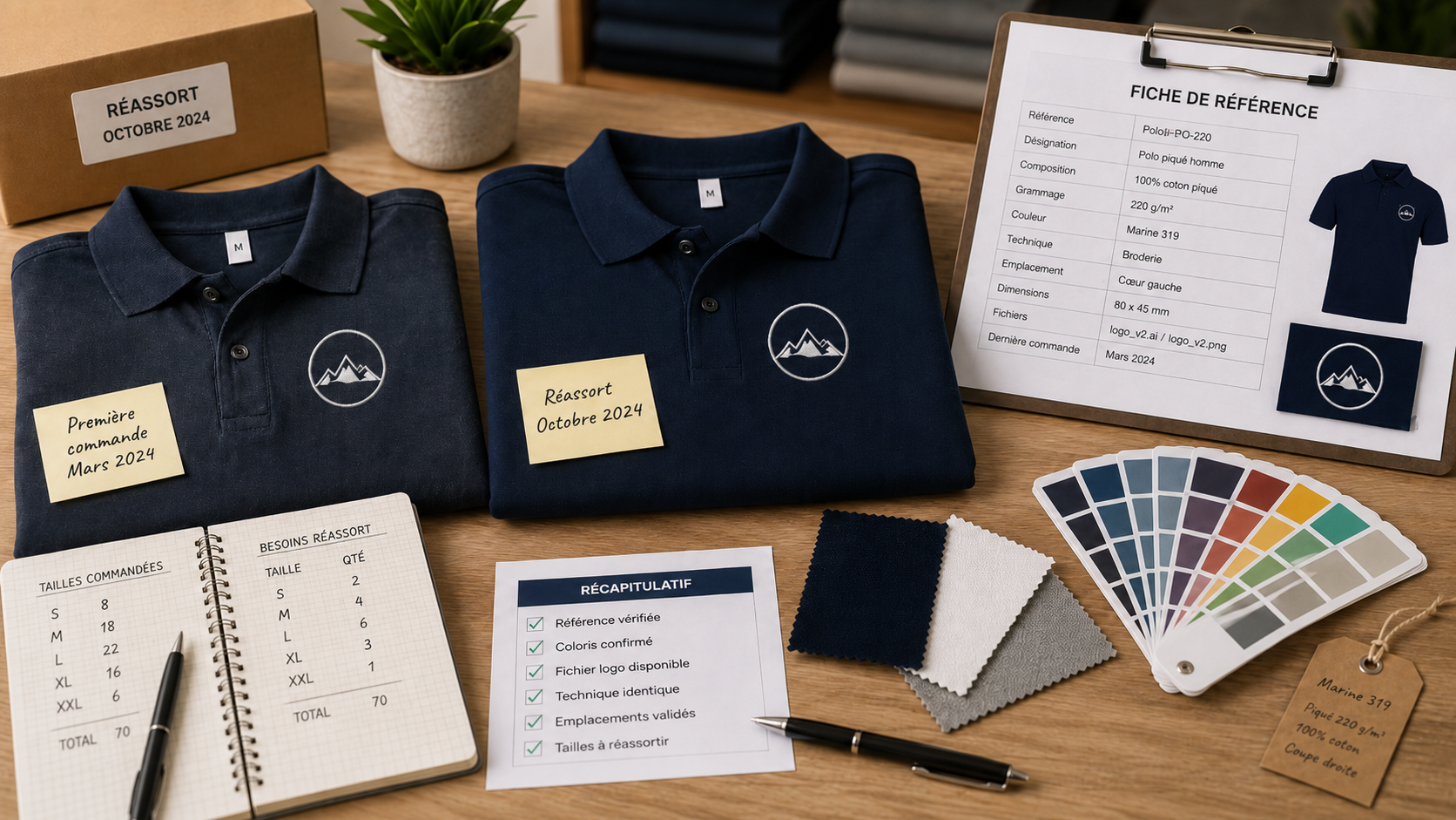 Réassort textile : comment retrouver les mêmes vêtements personnalisés plusieurs mois plus tard ?