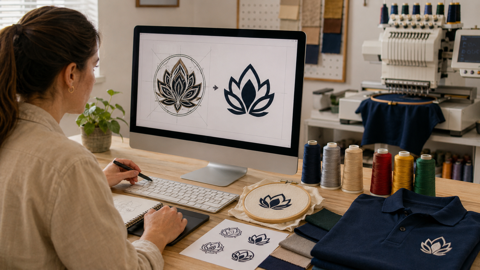 Pourquoi faut-il parfois simplifier un logo avant de le broder ?
